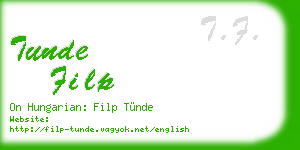 tunde filp business card